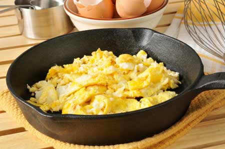 photo of scrambled eggs